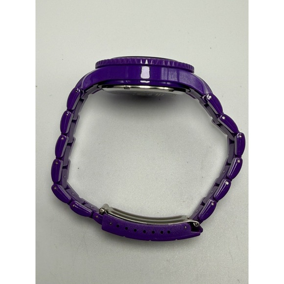 Ice Mens Watch Purple New Battery 40MM 7.5" Plastic Band - Picture 8 of 9